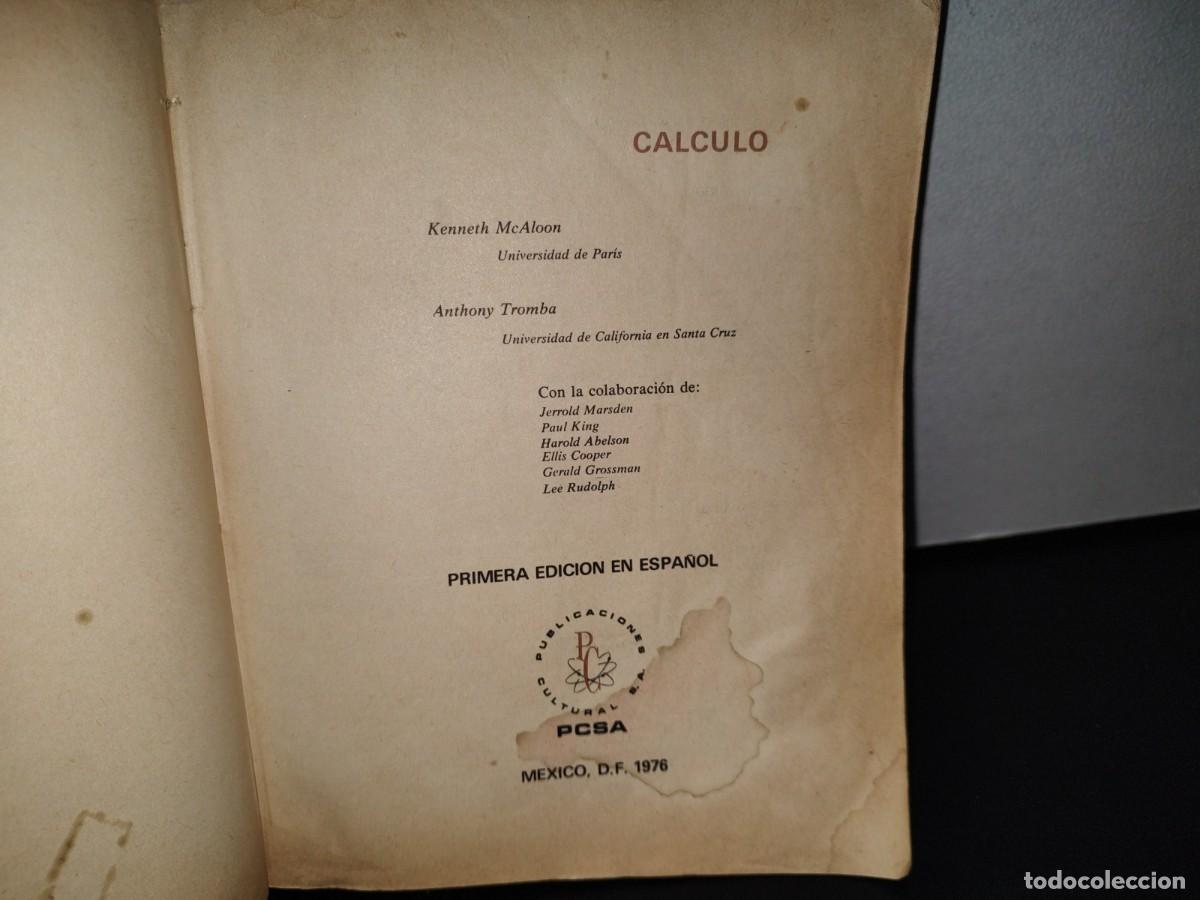Libros de segunda mano de ciencias: 77- C&Aacute;LCULO - MCALOON/TROMBA - 1976 - Foto 4