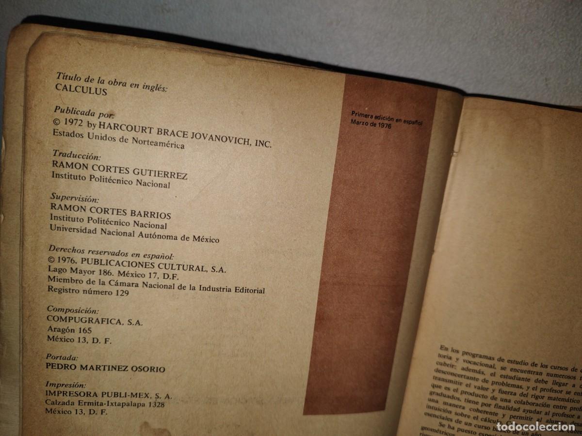 Libros de segunda mano de ciencias: 77- C&Aacute;LCULO - MCALOON/TROMBA - 1976 - Foto 5
