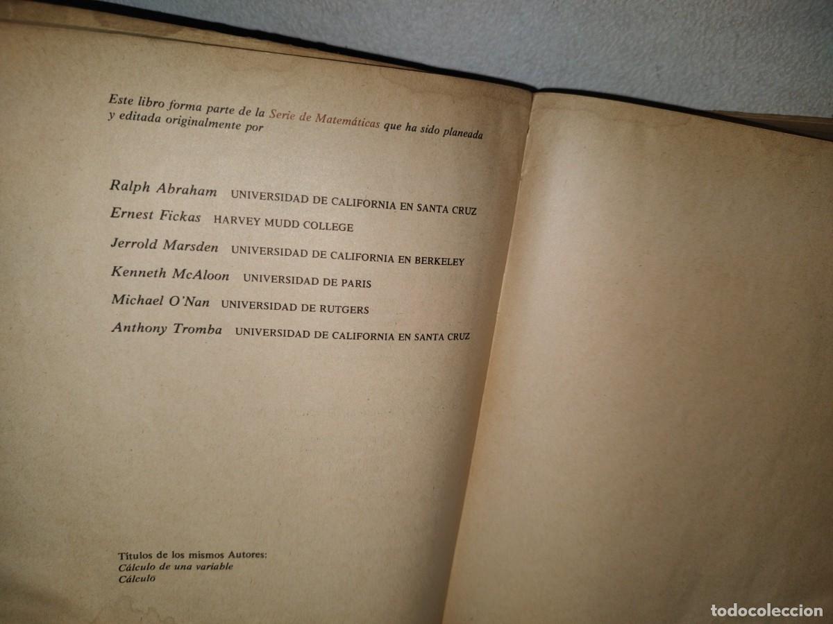 Libros de segunda mano de ciencias: 77- C&Aacute;LCULO - MCALOON/TROMBA - 1976 - Foto 11