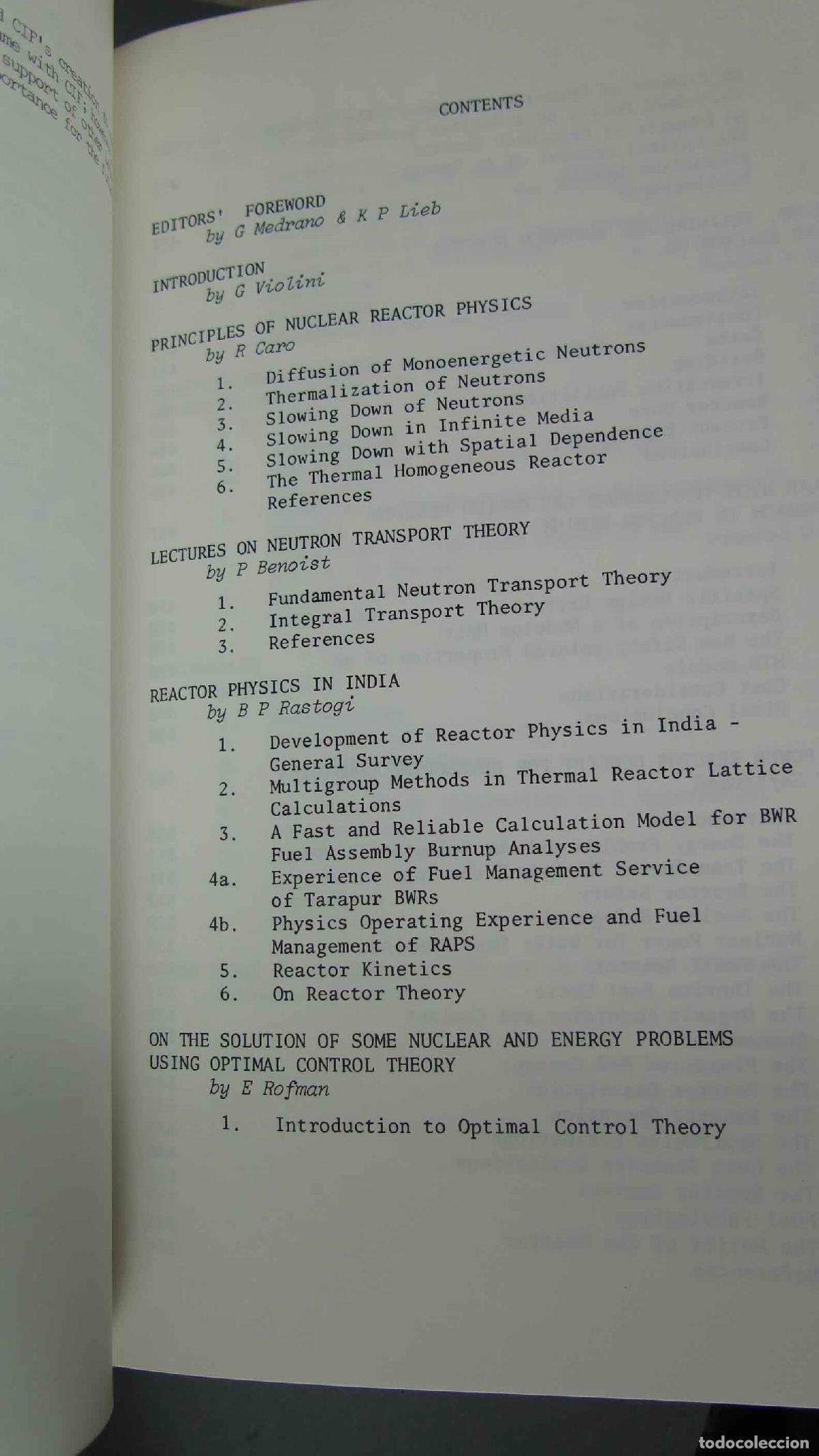 Libros de segunda mano de ciencias: Reactor Physics for Developing Countries and Nuclear Spectroscopy Research. MEDRANO - Foto 2