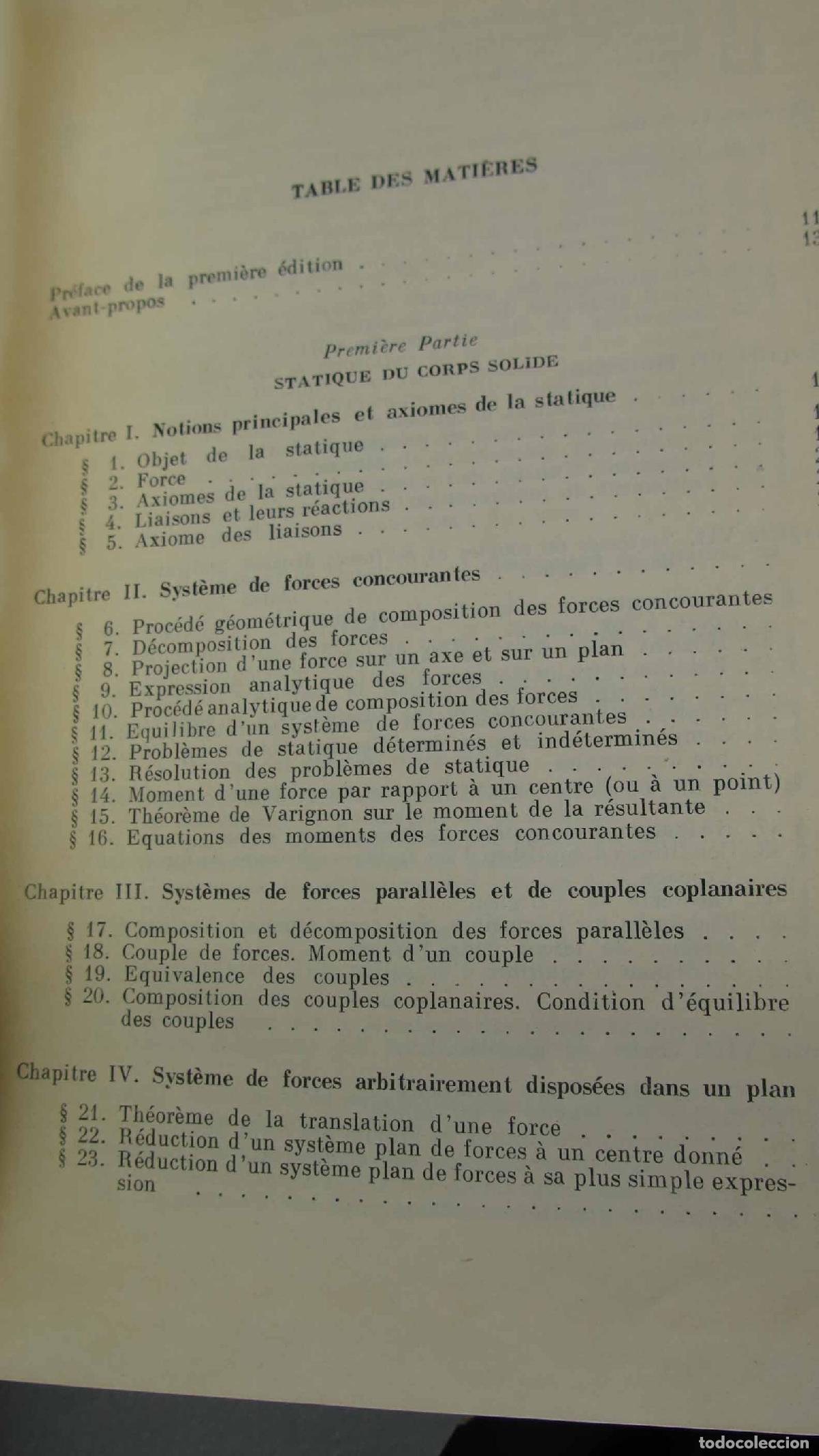 Libros de segunda mano de ciencias: El&eacute;ments de m&eacute;canique rationnelle. TARG - Foto 2