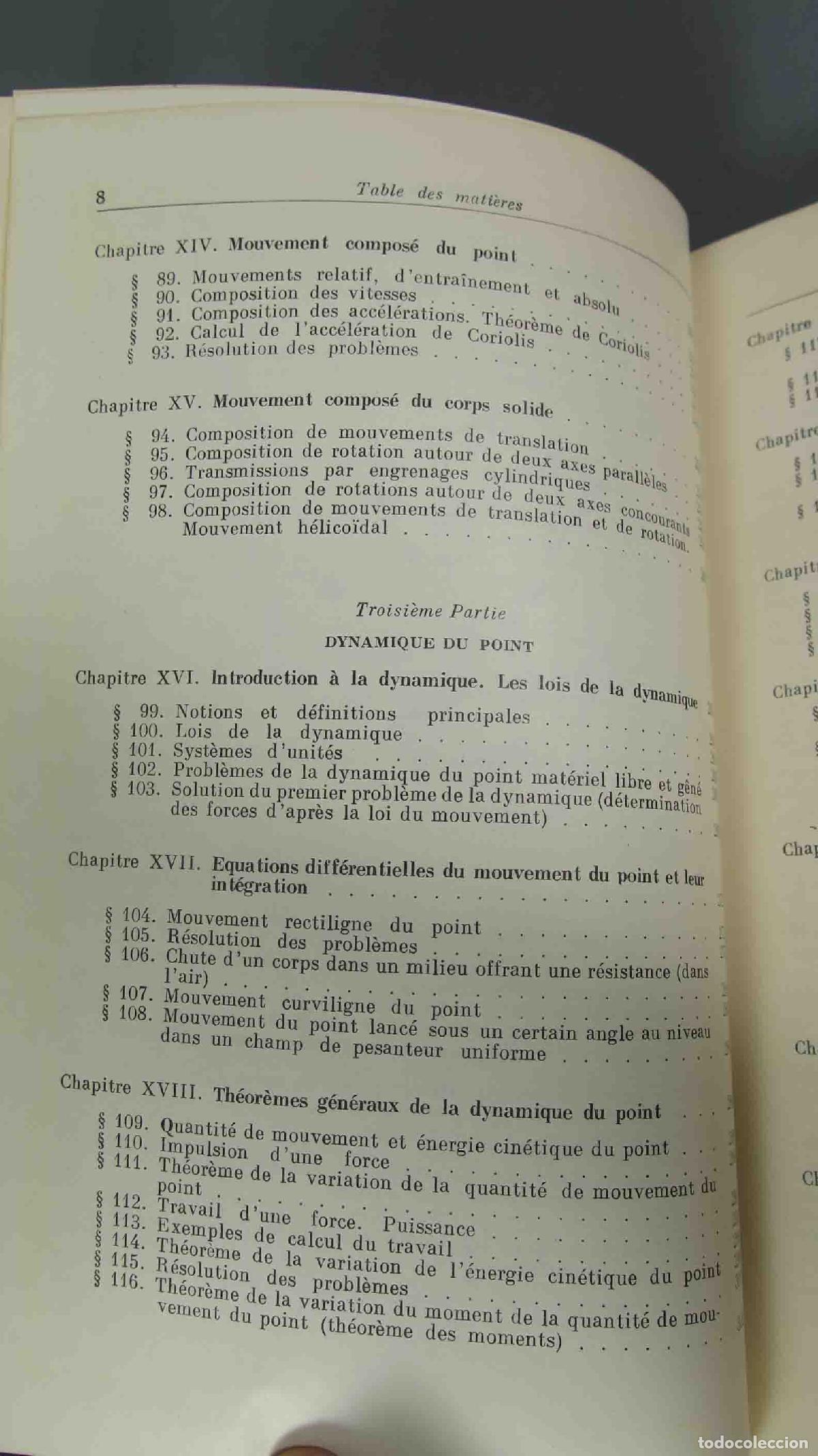 Libros de segunda mano de ciencias: El&eacute;ments de m&eacute;canique rationnelle. TARG - Foto 5