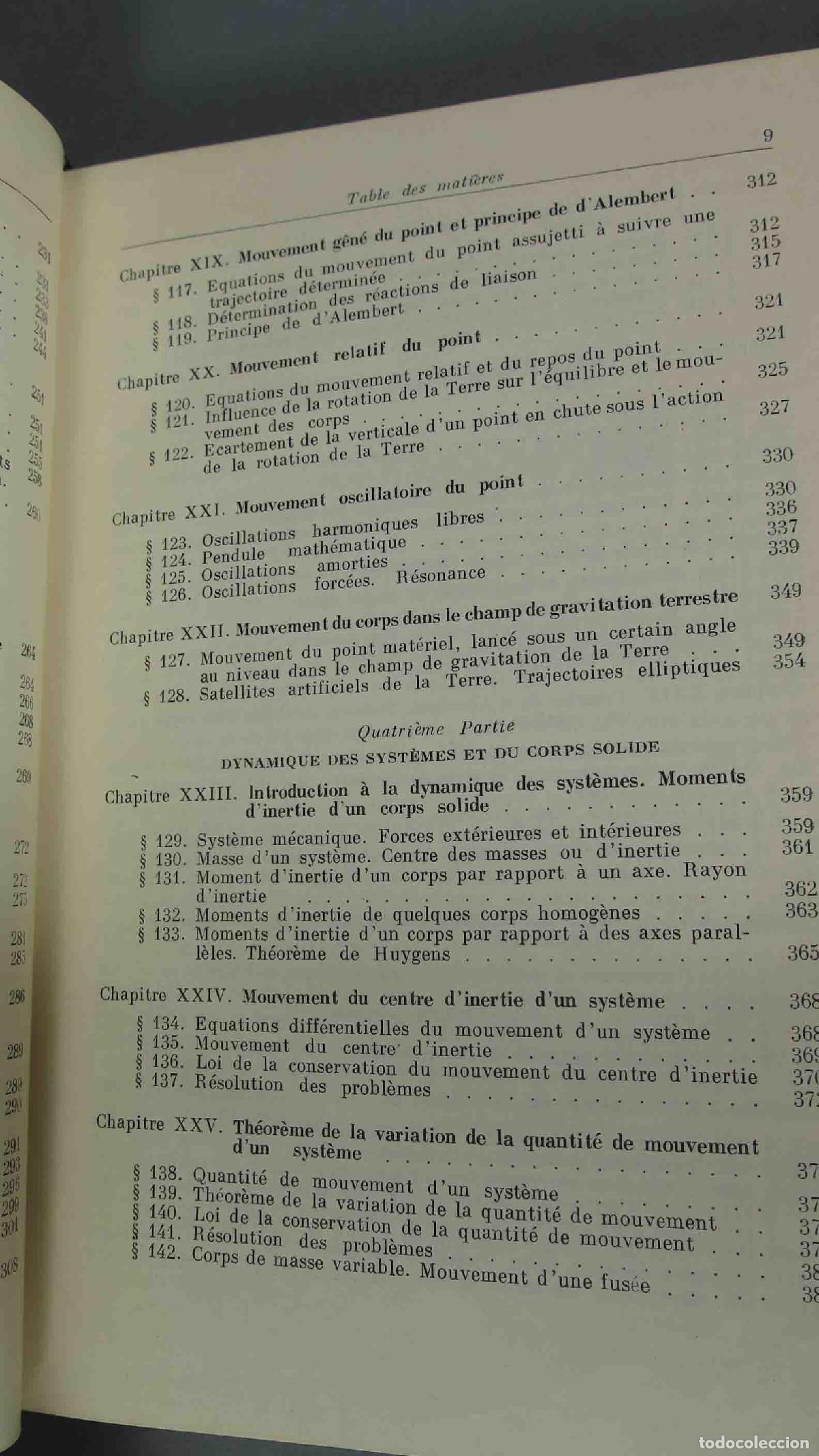Libros de segunda mano de ciencias: El&eacute;ments de m&eacute;canique rationnelle. TARG - Foto 6