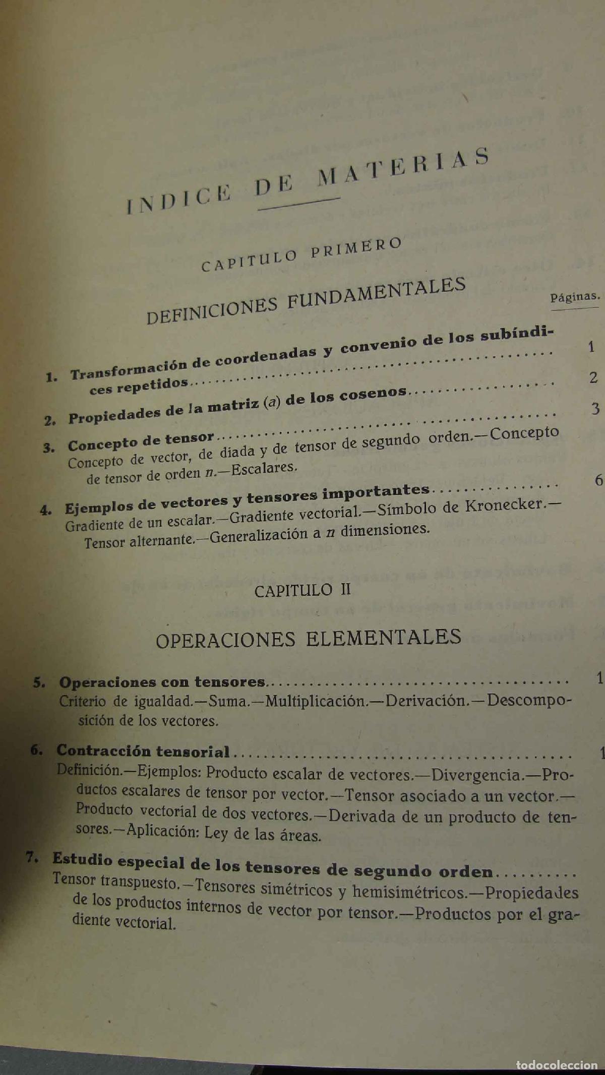 Libros de segunda mano de ciencias: Los tensores cartesianos rectangulares. Francisco Moran - Foto 2