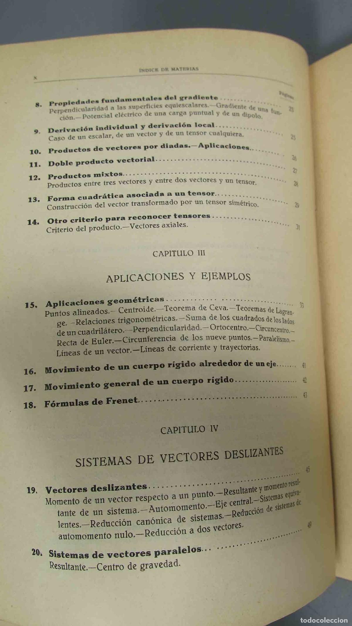 Libros de segunda mano de ciencias: Los tensores cartesianos rectangulares. Francisco Moran - Foto 3