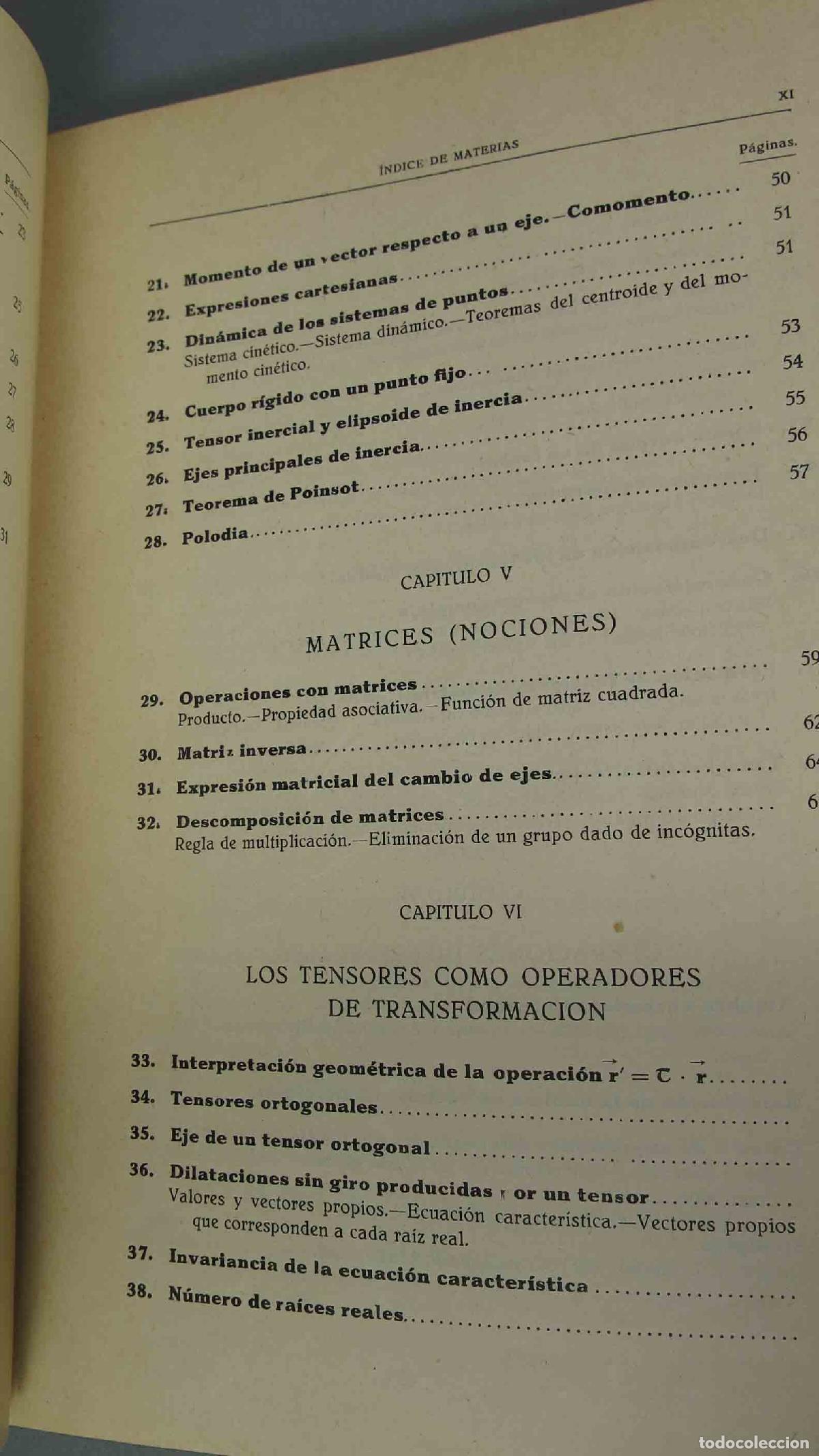 Libros de segunda mano de ciencias: Los tensores cartesianos rectangulares. Francisco Moran - Foto 4