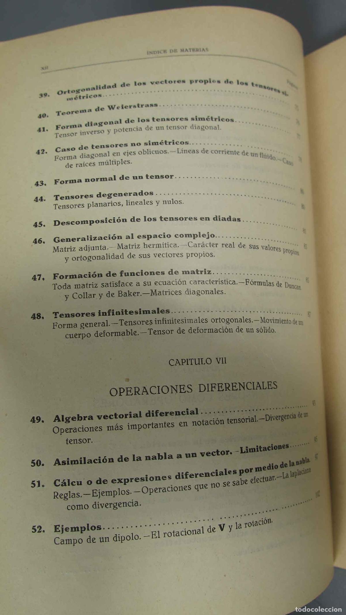 Libros de segunda mano de ciencias: Los tensores cartesianos rectangulares. Francisco Moran - Foto 5