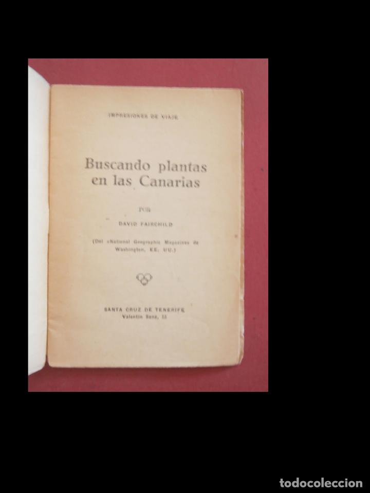 Libros de segunda mano: Buscando plantas en las Canarias. Excursiones cient&iacute;ficas. David Fairchild - Foto 3