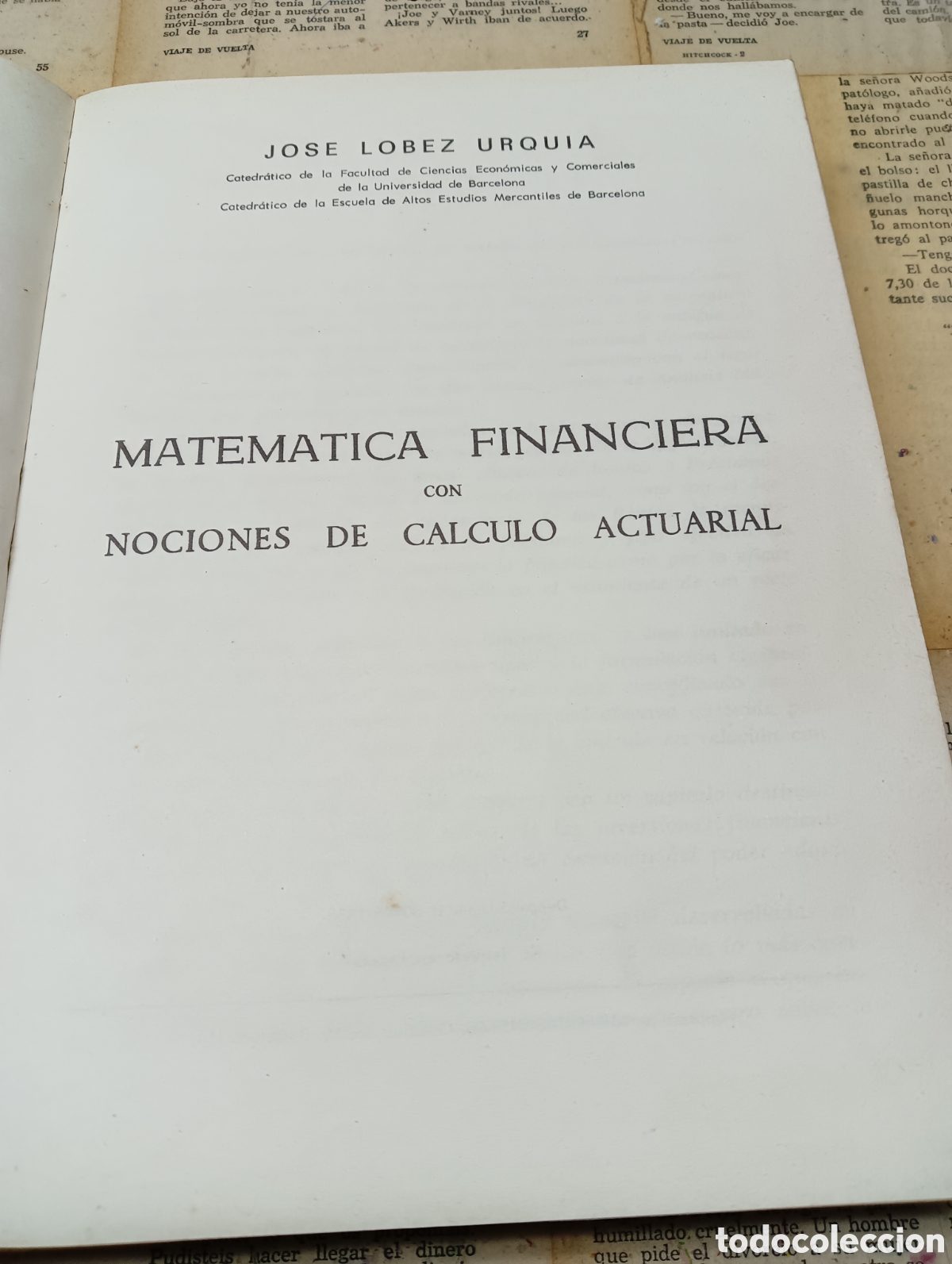 Libros de segunda mano de ciencias: Matematica Financiera. Jos&eacute; Lobez Urquia - Foto 2