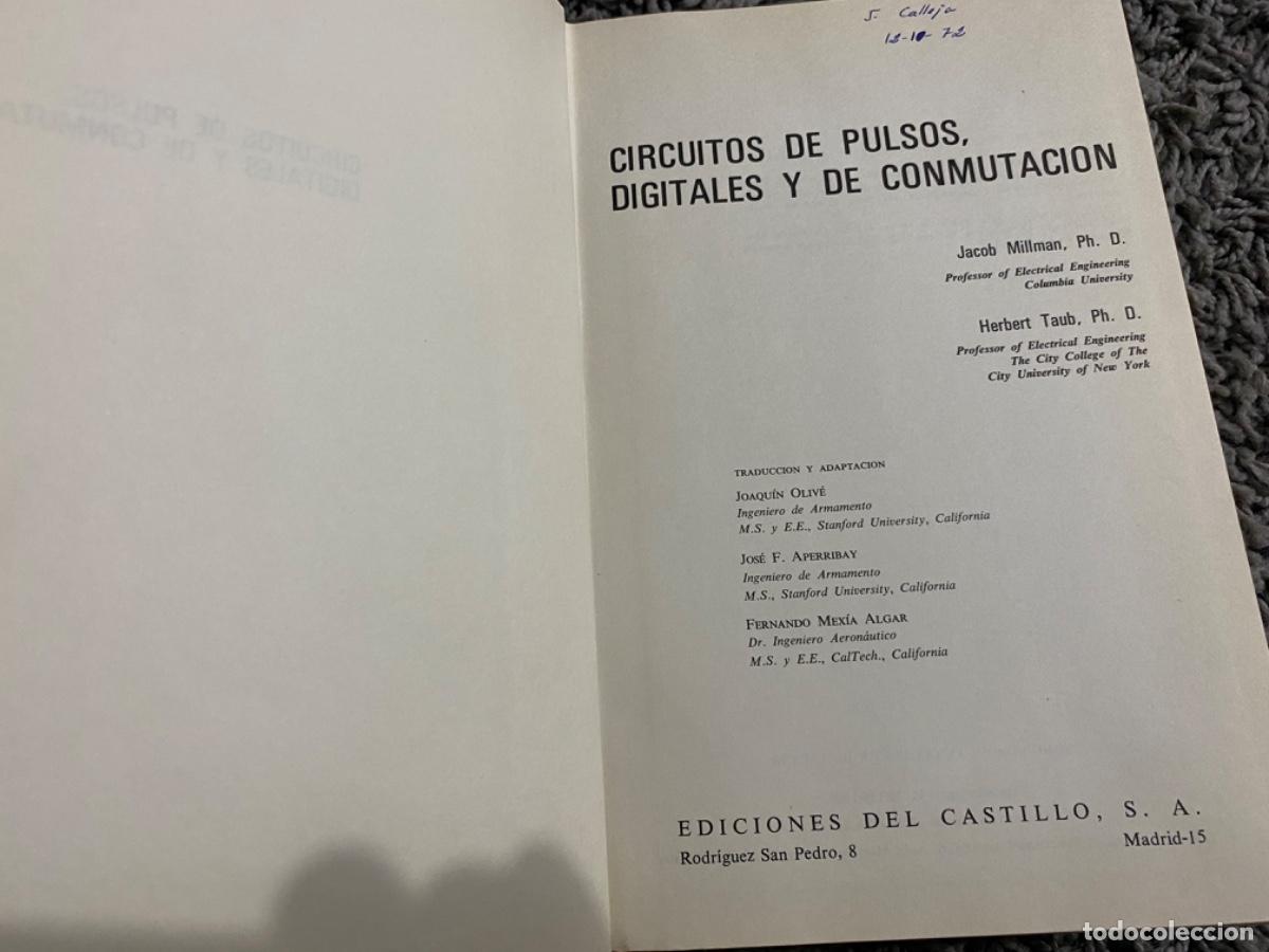Libros de segunda mano de ciencias: CIRCUITOS DE PULSOS DIGITALES Y DE CONMUTACI&Oacute;N - MILLMAN Y TAUB - ED. CASTILLO - Foto 5