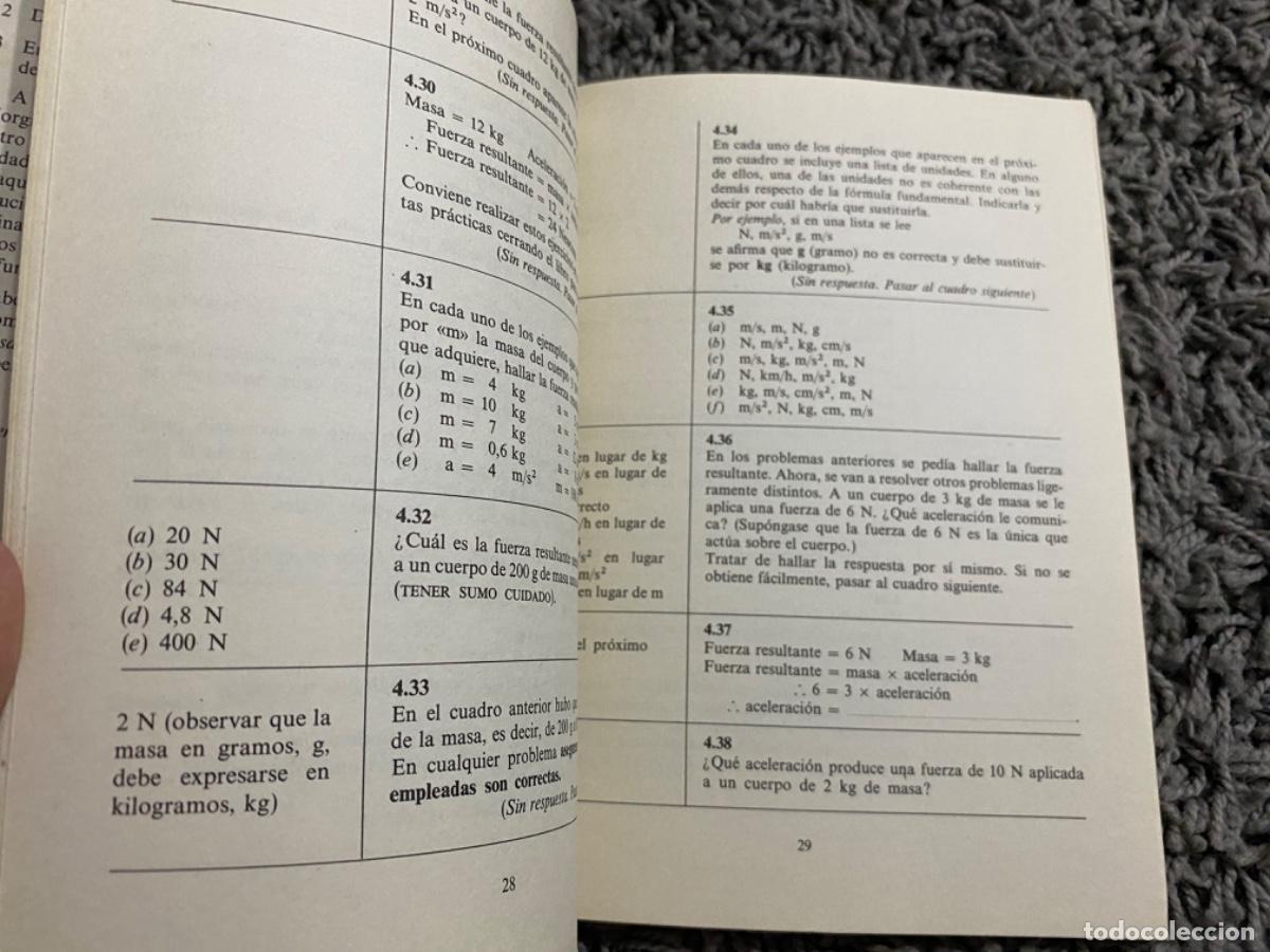 Libros de segunda mano de ciencias: LEYES DEL MOVIMIENTO DE NEWTON. UNWIN. SERIE DID&Aacute;CTICA PROGRAMADA, 1970 - Foto 5