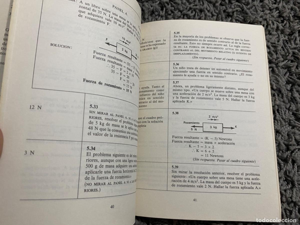 Libros de segunda mano de ciencias: LEYES DEL MOVIMIENTO DE NEWTON. UNWIN. SERIE DID&Aacute;CTICA PROGRAMADA, 1970 - Foto 6