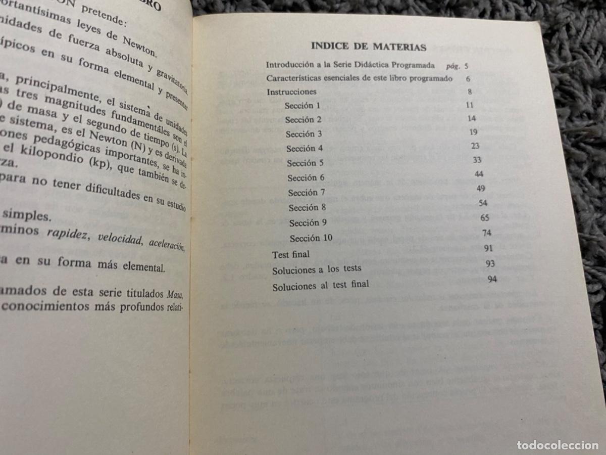 Libros de segunda mano de ciencias: LEYES DEL MOVIMIENTO DE NEWTON. UNWIN. SERIE DID&Aacute;CTICA PROGRAMADA, 1970 - Foto 7