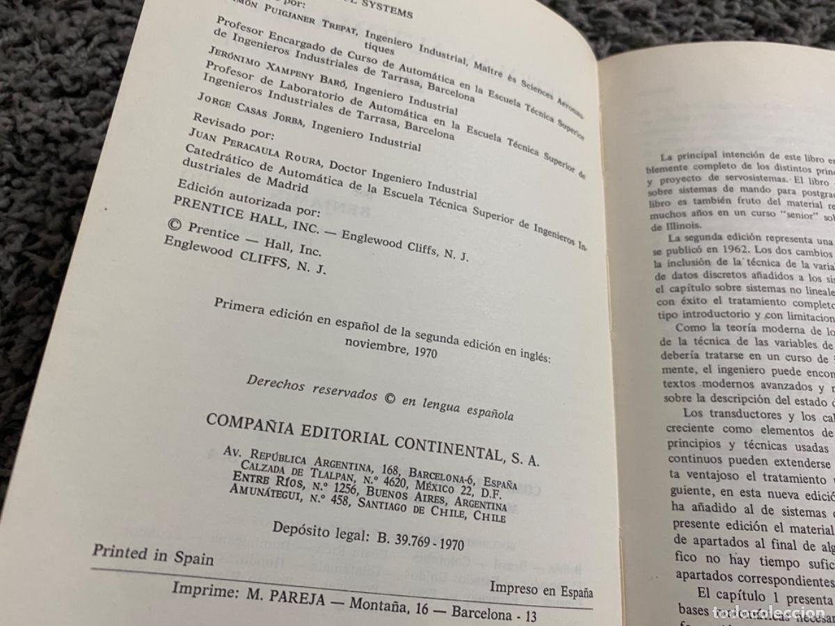 Libros de segunda mano de ciencias: SISTEMAS AUTOMATICOS DE CONTROL-A&Ntilde;O 1970-600PAGS - Foto 5