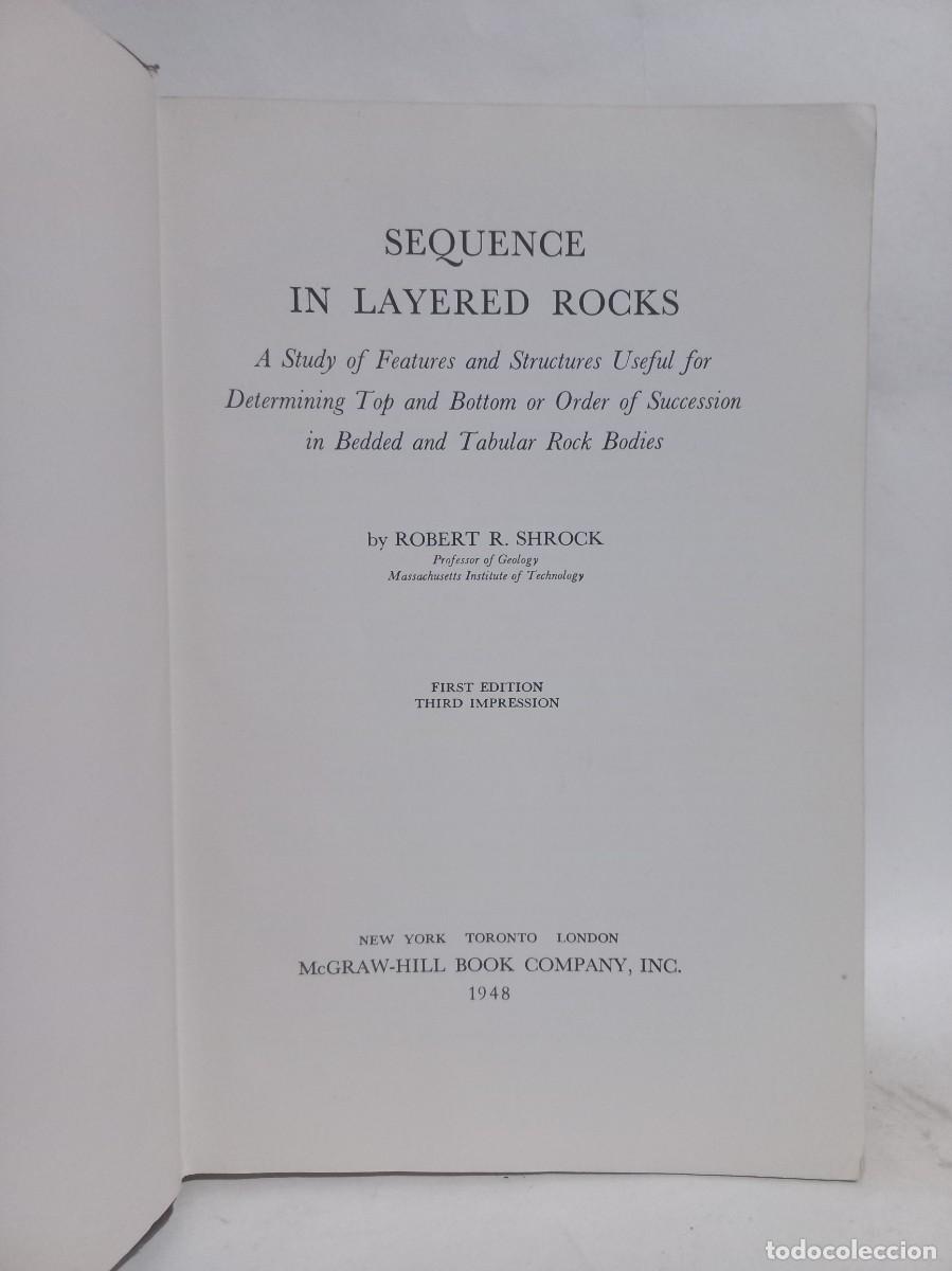 Libros de segunda mano: Robert R. Shrock - Sequence in Layered Rocks - 1948 - Foto 1