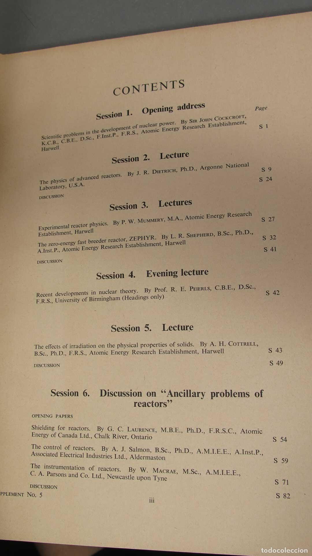 Libros de segunda mano de ciencias: THE PHYSICS OF NUCLEAR REACTORS. 1956. SUPPLEMENT . 5 - Foto 2