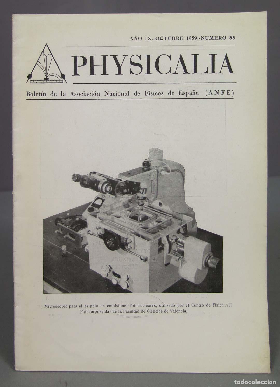 Libros de segunda mano de ciencias: physicalia. 35. 1959 - Foto 1