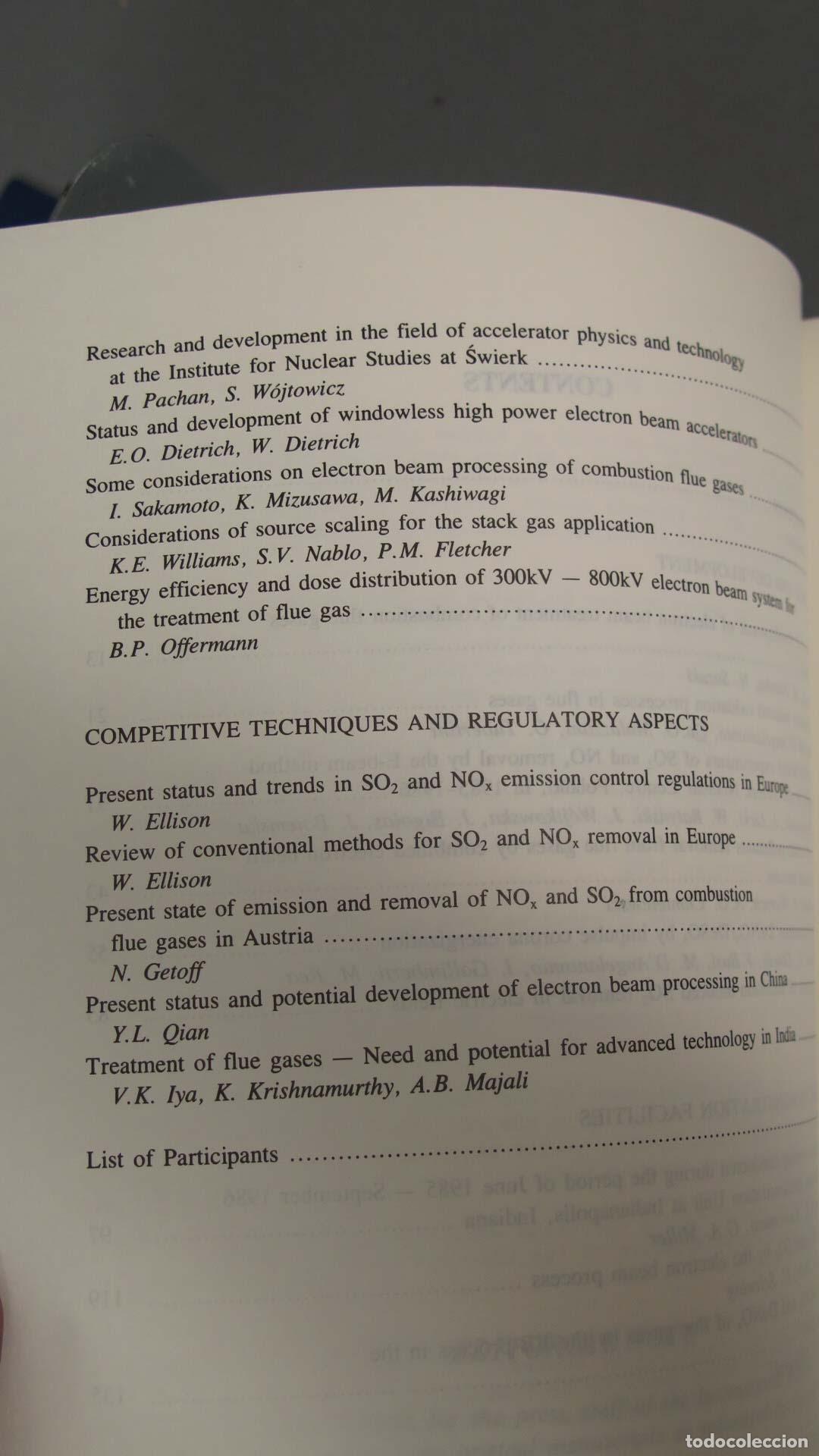 Libros de segunda mano de ciencias: ELECTRON BEAM PROCESSING OF COMBUSTION FLUE GASES - Foto 3