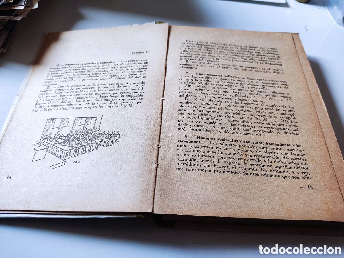 Libros de segunda mano de ciencias: Libro matem&aacute;ticas elementales aritm&eacute;tica y Geometr&iacute;a 1939 - Foto 3