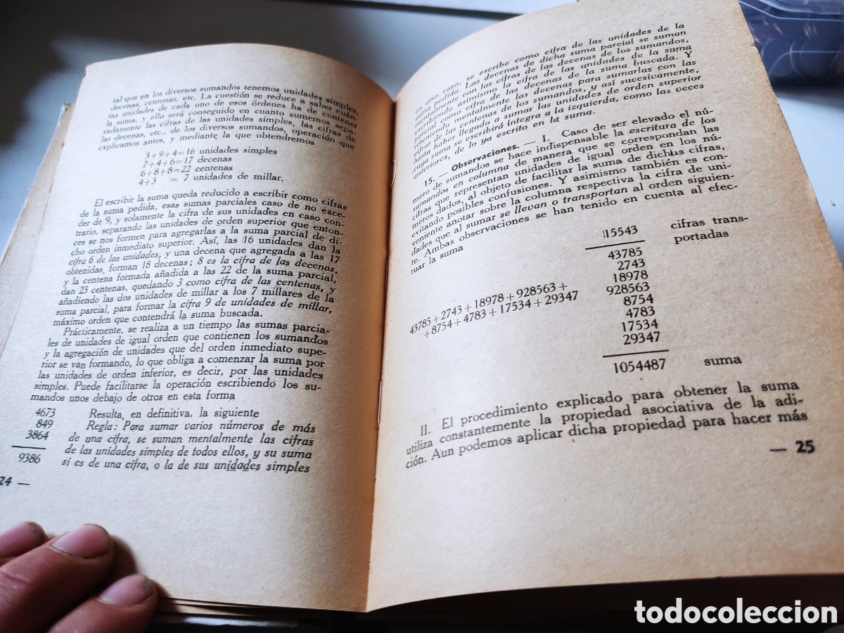 Libros de segunda mano de ciencias: Libro matem&aacute;ticas elementales aritm&eacute;tica y Geometr&iacute;a 1939 - Foto 6