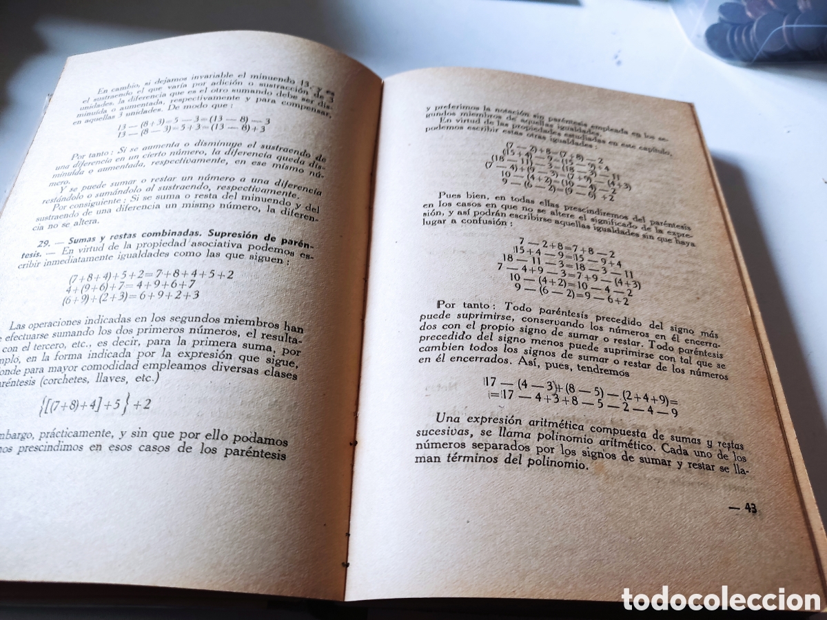 Libros de segunda mano de ciencias: Libro matem&aacute;ticas elementales aritm&eacute;tica y Geometr&iacute;a 1939 - Foto 8