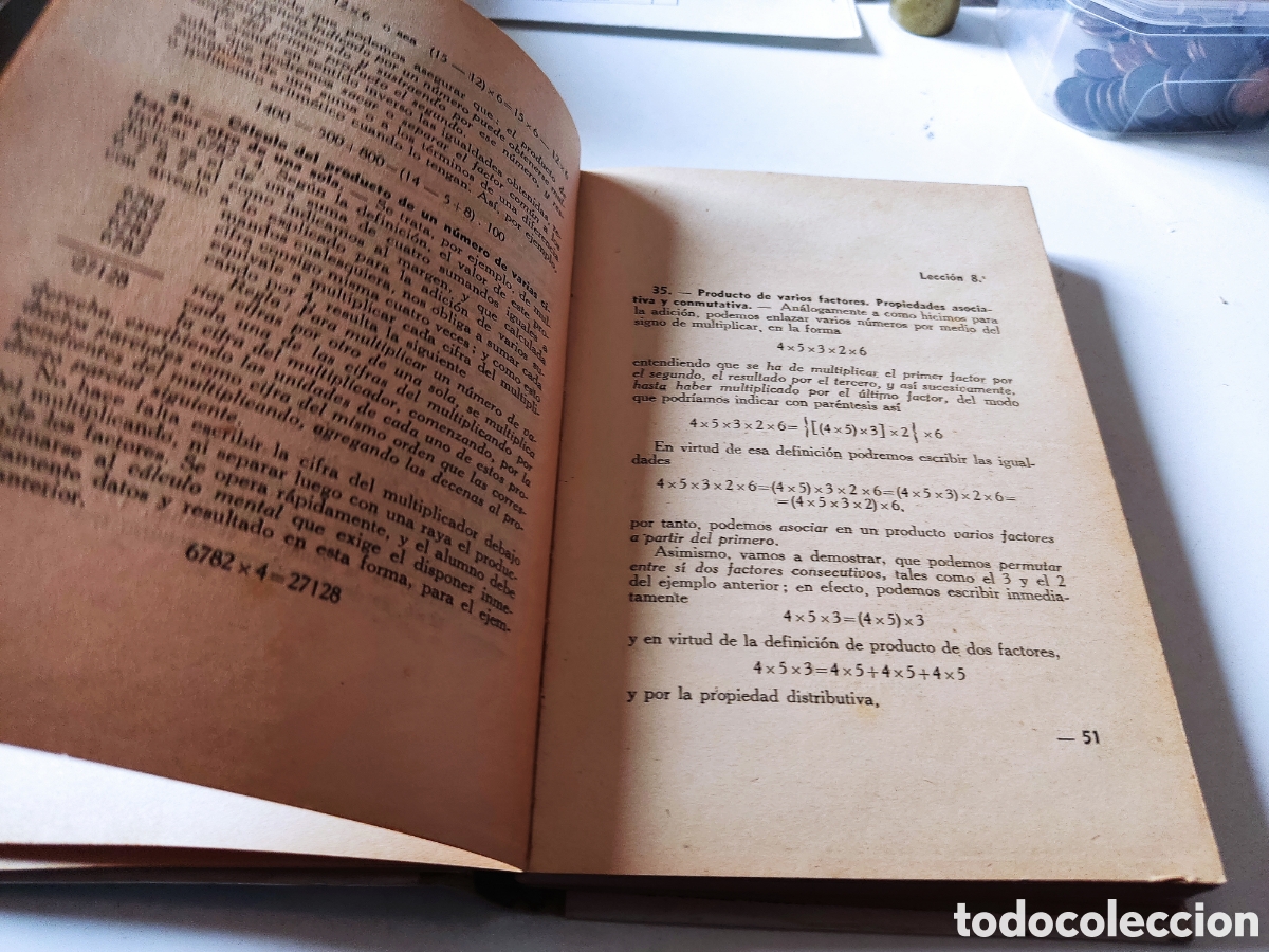 Libros de segunda mano de ciencias: Libro matem&aacute;ticas elementales aritm&eacute;tica y Geometr&iacute;a 1939 - Foto 9
