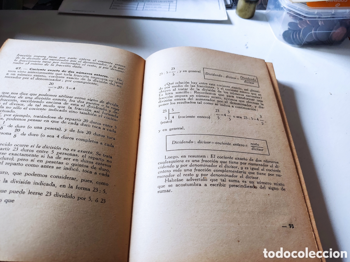 Libros de segunda mano de ciencias: Libro matem&aacute;ticas elementales aritm&eacute;tica y Geometr&iacute;a 1939 - Foto 10