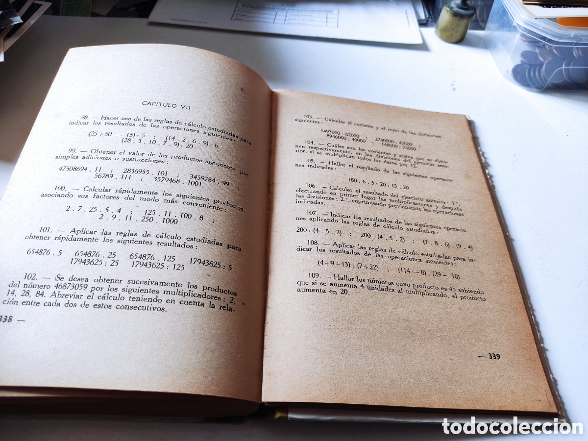 Libros de segunda mano de ciencias: Libro matem&aacute;ticas elementales aritm&eacute;tica y Geometr&iacute;a 1939 - Foto 16