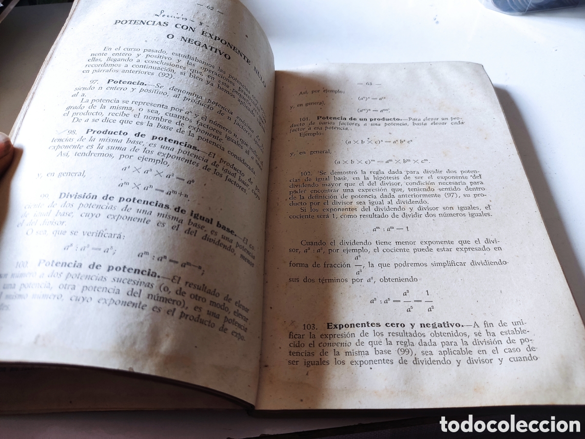 Libros de segunda mano de ciencias: Libro matem&aacute;ticas 4 curso del bachillerato Zaragoza 1941 - Foto 9