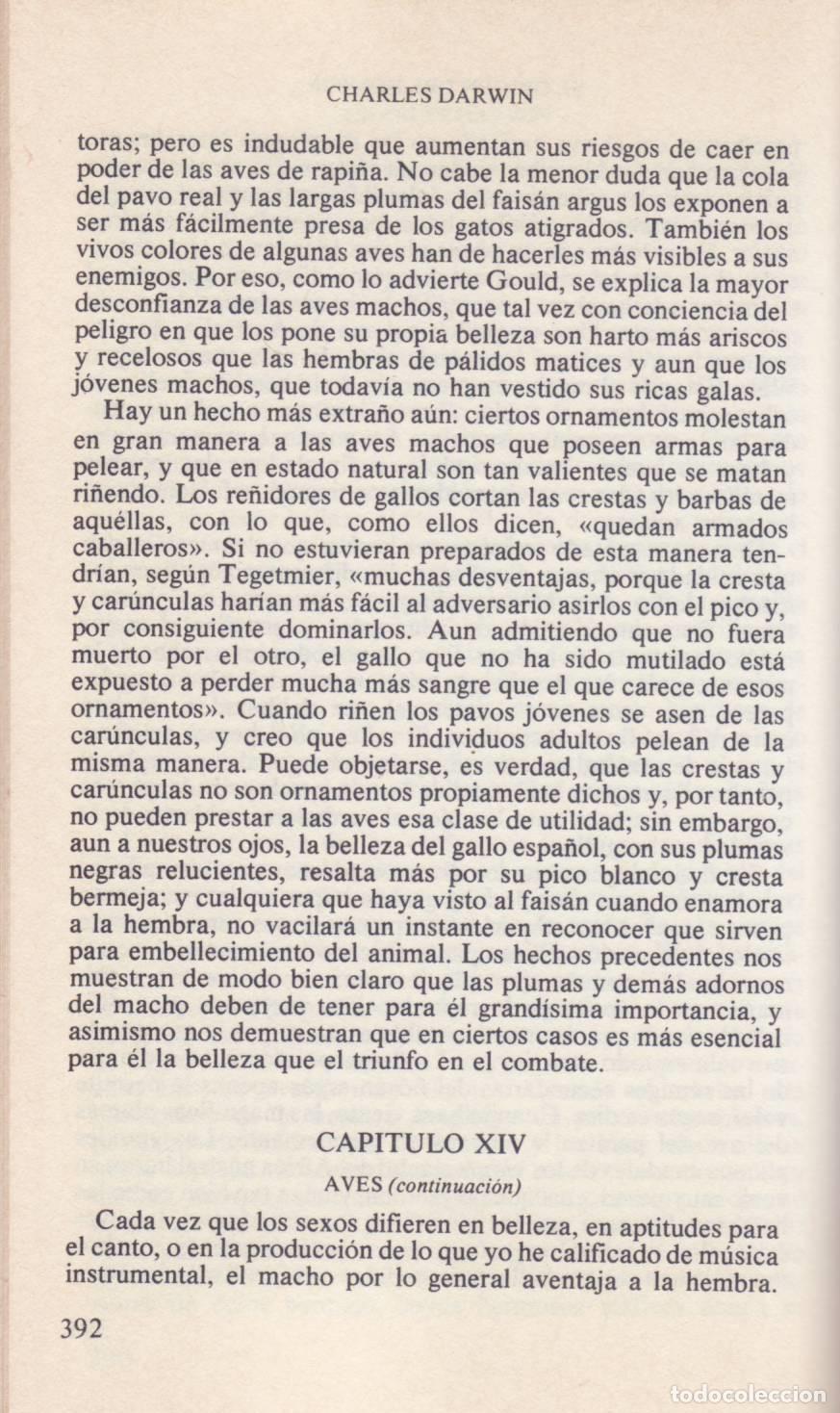 Libros de segunda mano: El origen del hombre (II) - Darwin, Charles - Foto 2