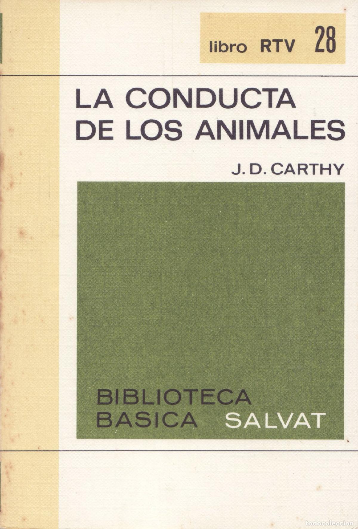 Libros de segunda mano: La conducta de los animales - Carthy, J. D. - Foto 1