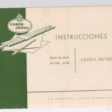 Libros de segunda mano de Ciencias: CATALOGO INSTRUCCIONES REGLAS DE CALCULO Nº 2/82 62/82 FABER CASTELL.