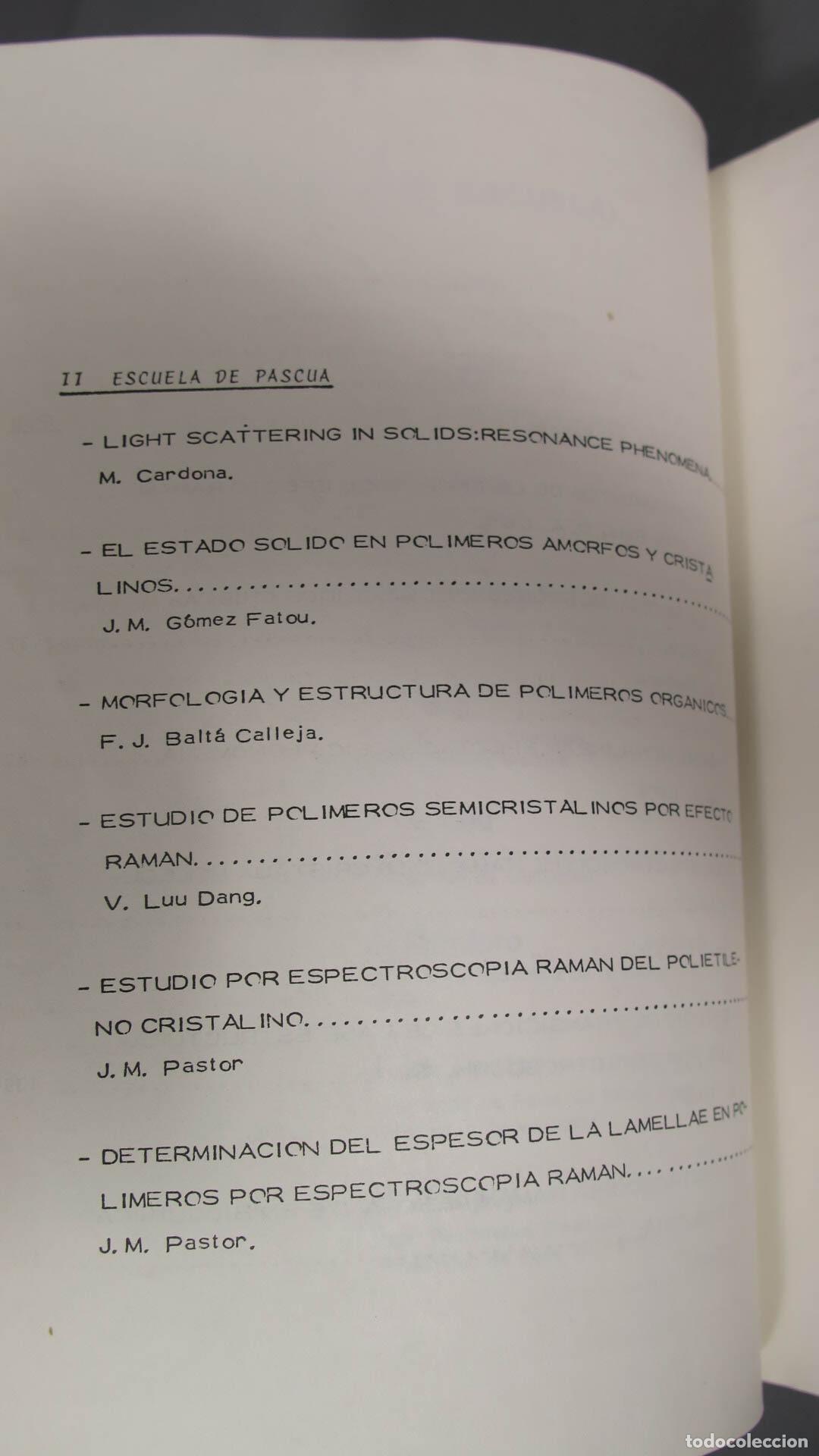 Libros de segunda mano de ciencias: LA ESPECTROMETRIA RAMAN EN LOS SOLIDOS Y EN LOS POLIMEROS - Foto 4