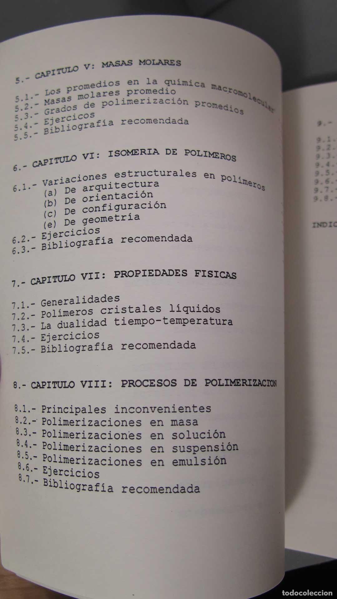 Libros de segunda mano de ciencias: BREVE INTRODUCCION A LOS POLIMEROS. LAREZ VELASQUEZ - Foto 3