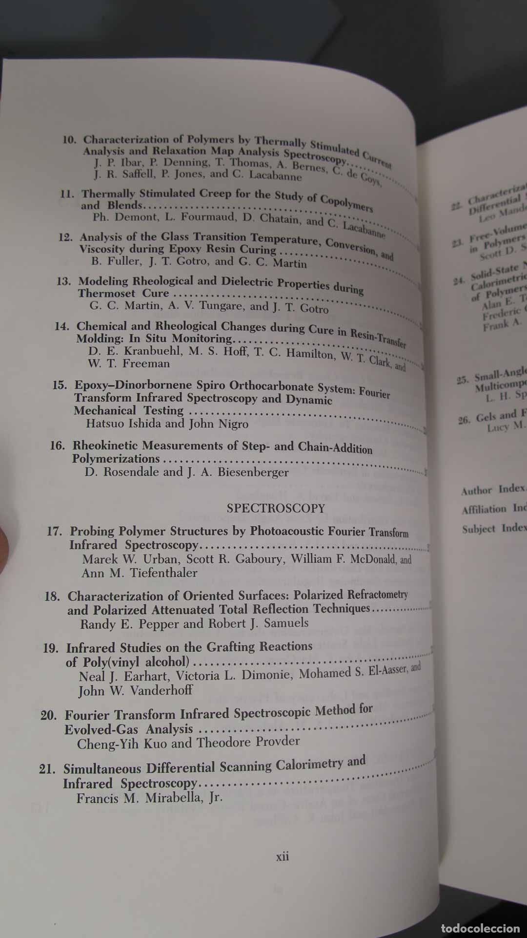 Libros de segunda mano de ciencias: Polymer Characterization : Physical Property, Spectroscopic, and Chromatographic Methods - Foto 3