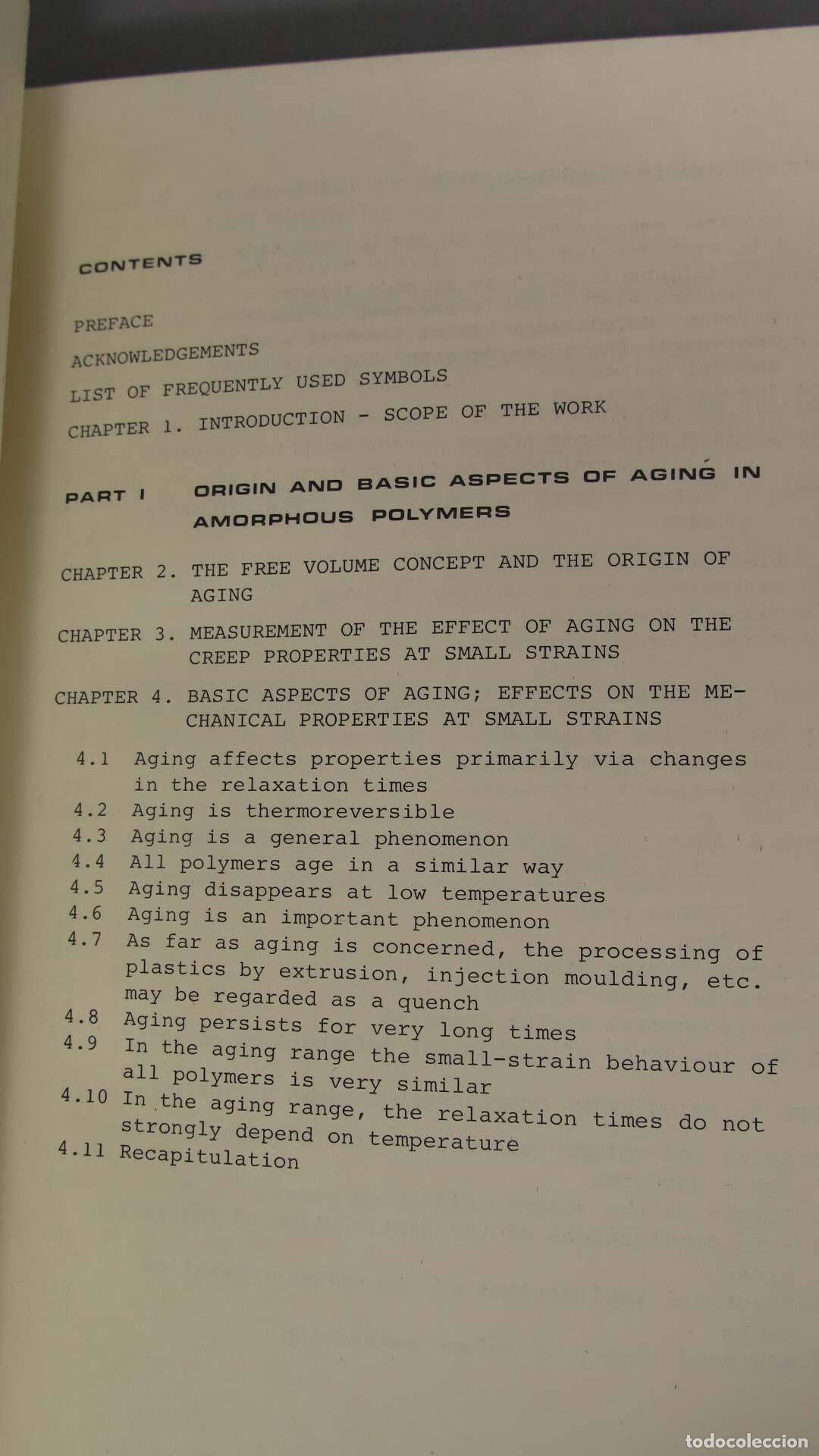 Libros de segunda mano de ciencias: Physical Aging in Amorphous Polymers and Other Materials. Struik - Foto 2