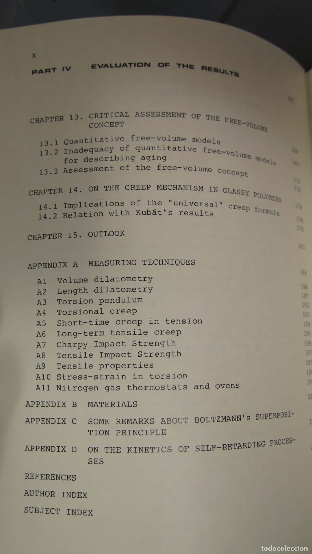 Libros de segunda mano de ciencias: Physical Aging in Amorphous Polymers and Other Materials. Struik - Foto 5