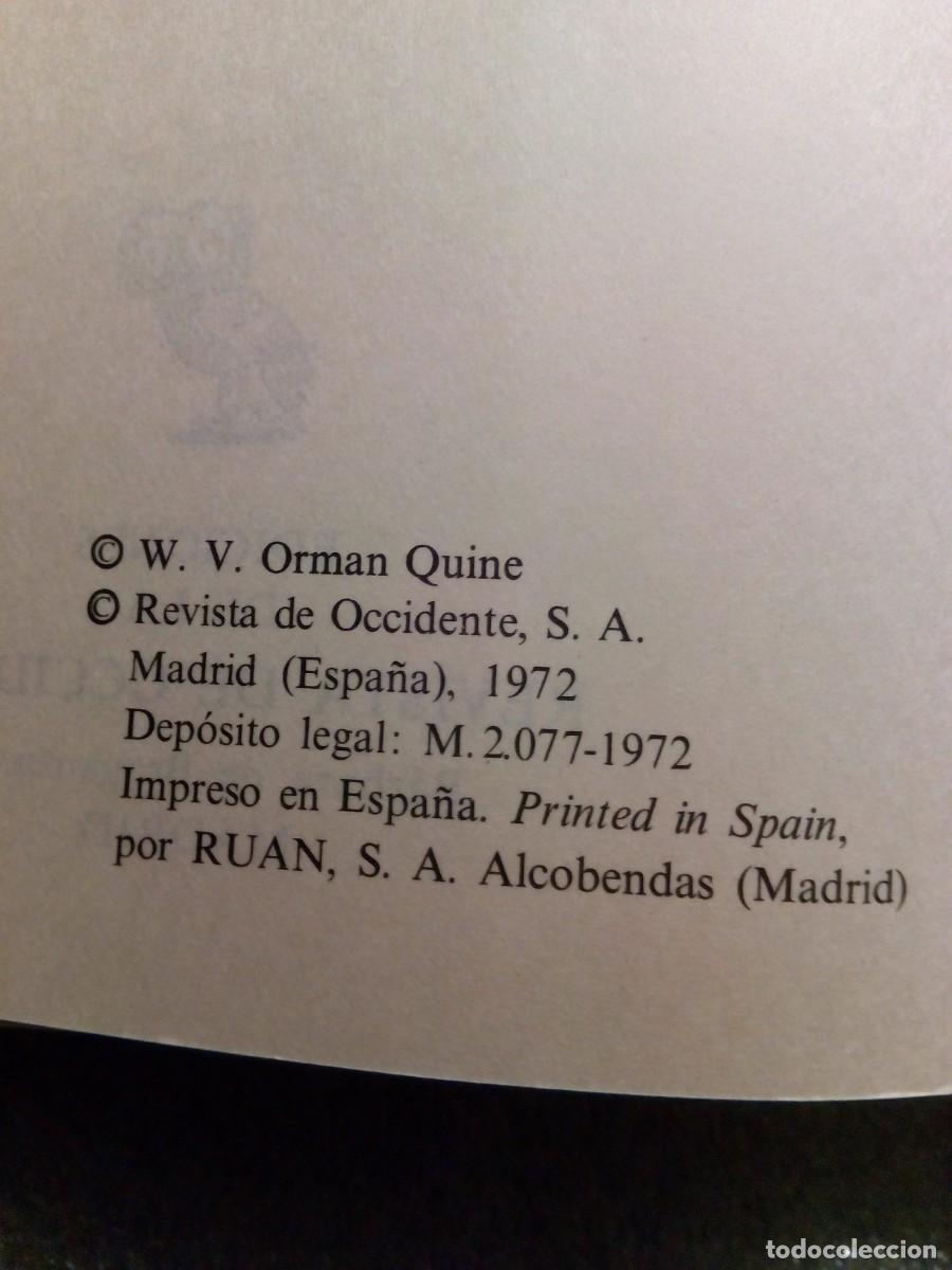 Libros de segunda mano de ciencias: L&Oacute;GICA MATEM&Aacute;TICA / WILLARD VAN ORMAN QUINE - Foto 4