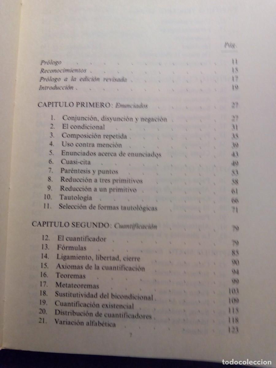 Libros de segunda mano de ciencias: L&Oacute;GICA MATEM&Aacute;TICA / WILLARD VAN ORMAN QUINE - Foto 5