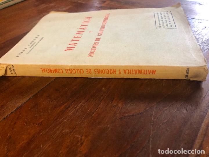 Libros de segunda mano de ciencias: MATEMATICA Y NOCIONES DE CALCULO COMERCIAL 1968 ZARAGOZA - Foto 2