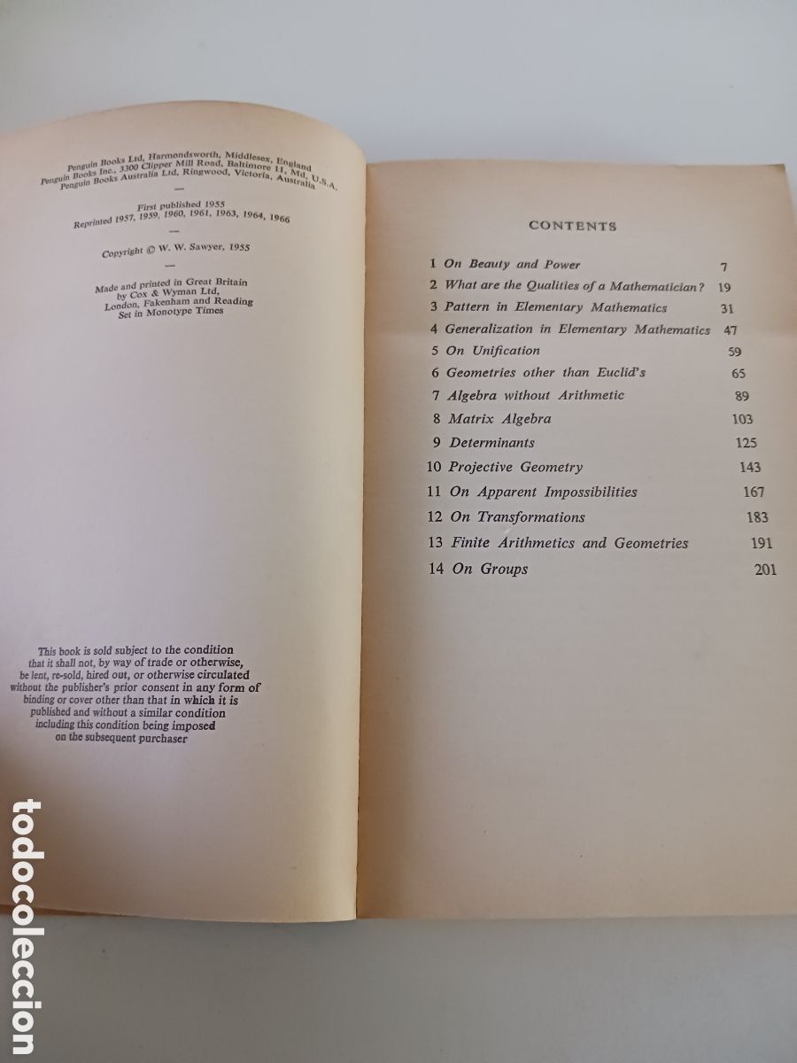 Libros de segunda mano de ciencias: Prelude to mathematics W. W. Sawyer 1966 ingl&eacute;s - Foto 2