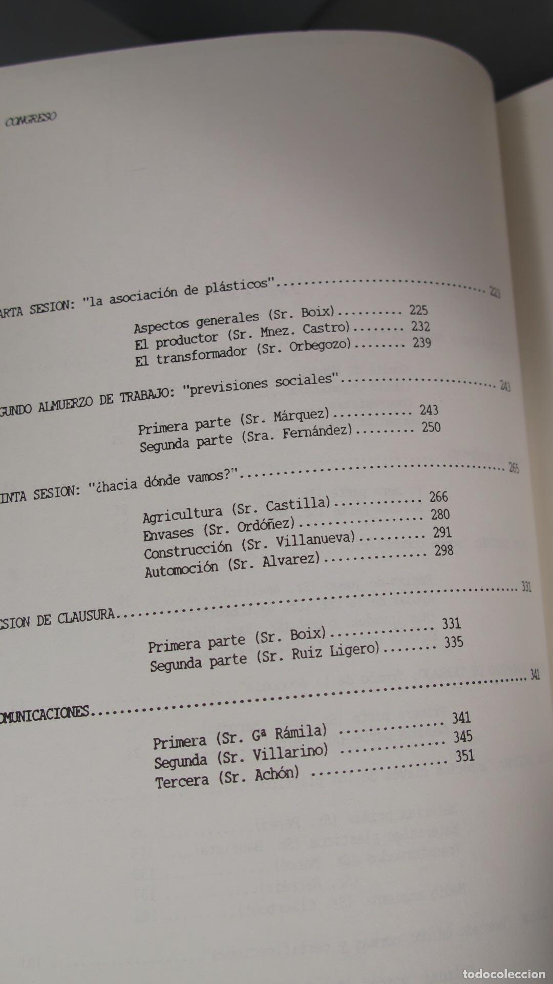 Libros de segunda mano de ciencias: I CONGRESO NACIONAL DE PLASTICOS. 1988 - Foto 3