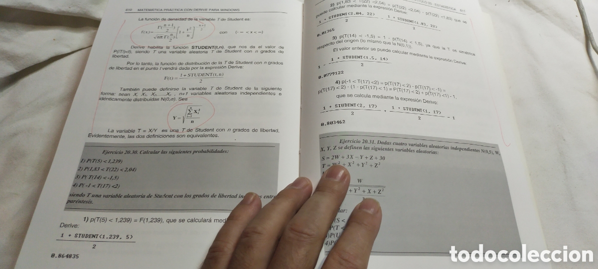 Libros de segunda mano de ciencias: Matem&aacute;tica pr&aacute;ctica con derive para Windows. C&eacute;sar P&eacute;rez - Foto 5