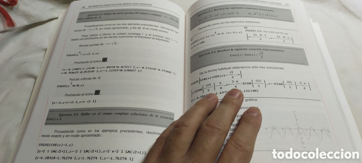 Libros de segunda mano de ciencias: Matem&aacute;tica pr&aacute;ctica con derive para Windows. C&eacute;sar P&eacute;rez - Foto 6