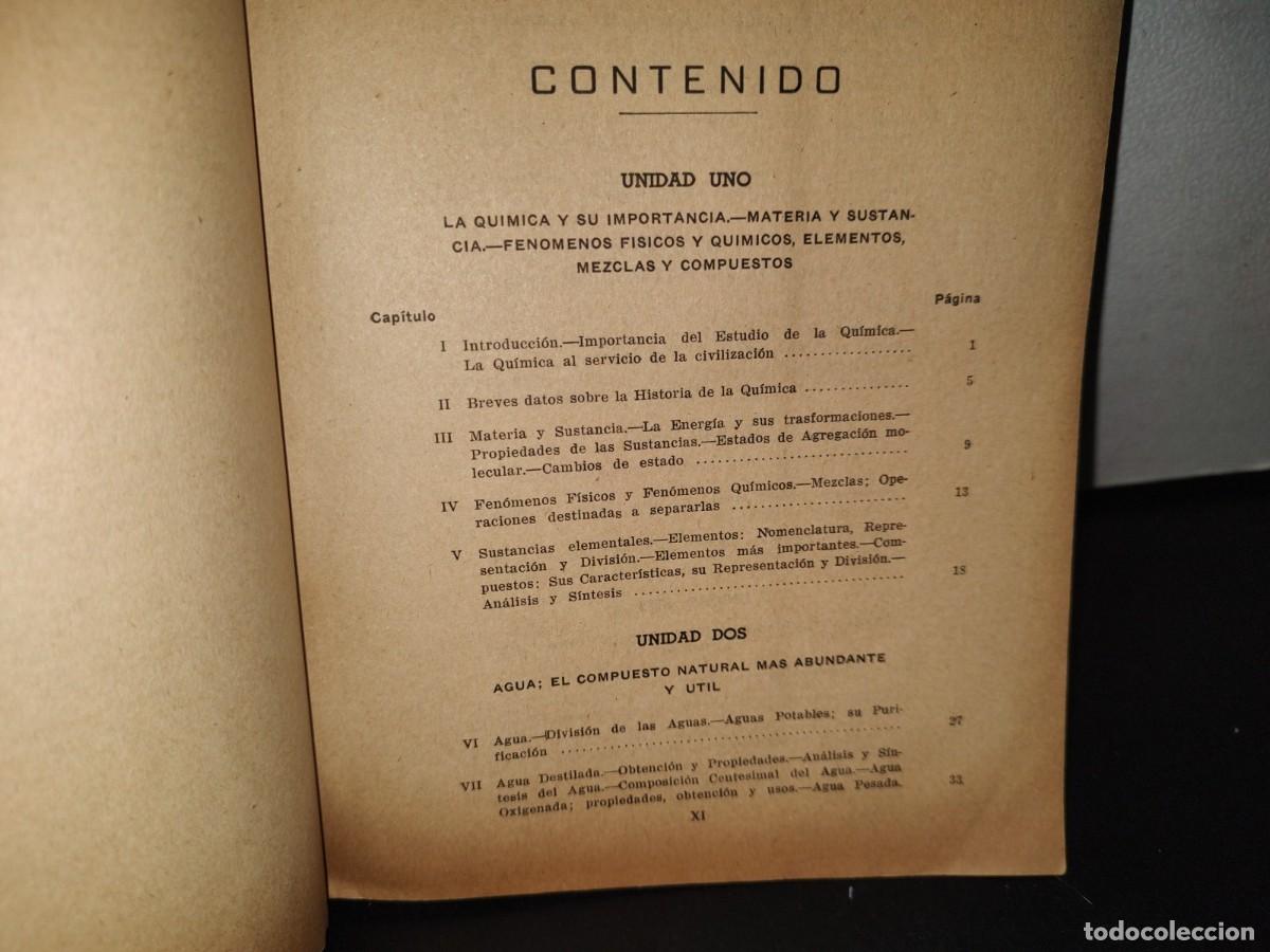 Libros de segunda mano de ciencias: 79- QU&Iacute;MICA GENERAL ELEMENTAL - MANUEL DELF&Iacute;N FIGUEROA - 1954 - Foto 5