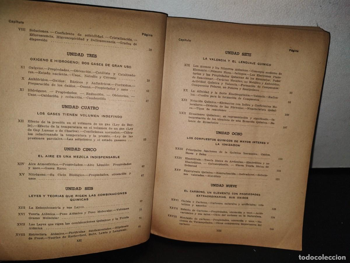 Libros de segunda mano de ciencias: 79- QU&Iacute;MICA GENERAL ELEMENTAL - MANUEL DELF&Iacute;N FIGUEROA - 1954 - Foto 6