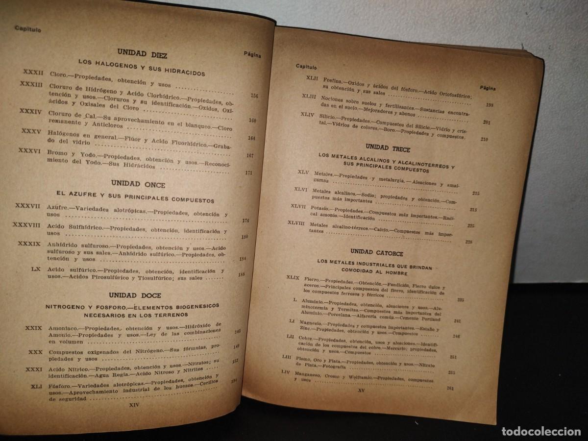 Libros de segunda mano de ciencias: 79- QU&Iacute;MICA GENERAL ELEMENTAL - MANUEL DELF&Iacute;N FIGUEROA - 1954 - Foto 7