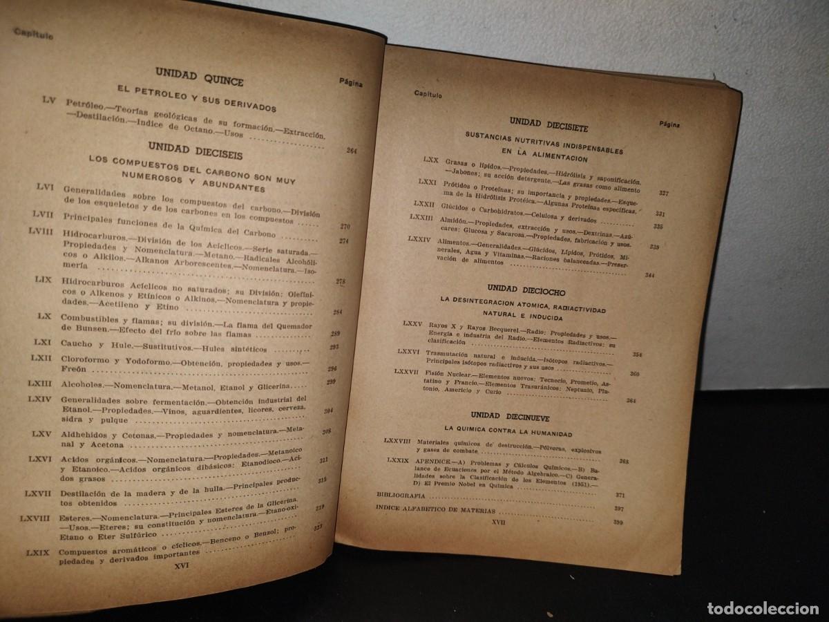 Libros de segunda mano de ciencias: 79- QU&Iacute;MICA GENERAL ELEMENTAL - MANUEL DELF&Iacute;N FIGUEROA - 1954 - Foto 8