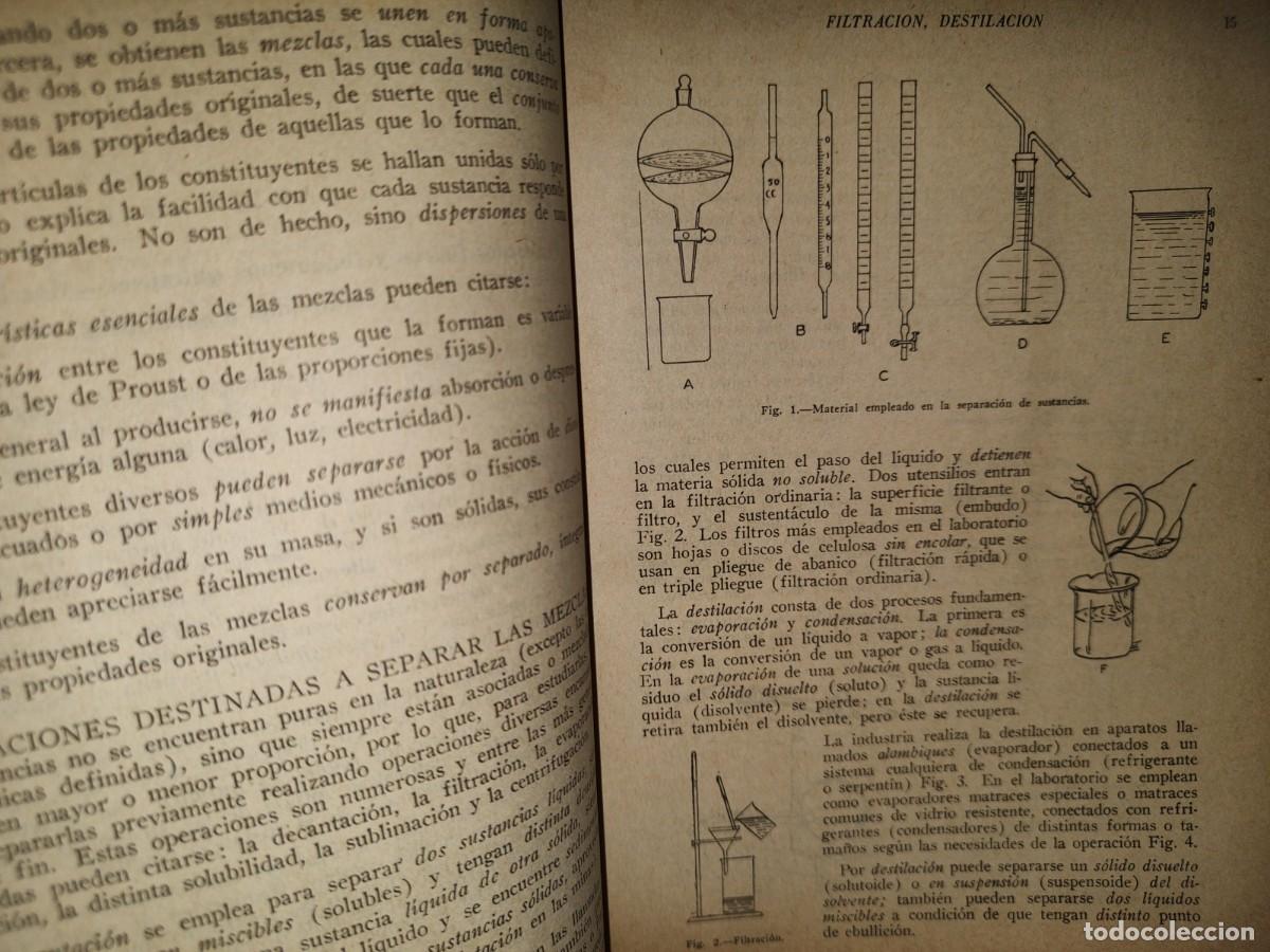 Libros de segunda mano de ciencias: 79- QU&Iacute;MICA GENERAL ELEMENTAL - MANUEL DELF&Iacute;N FIGUEROA - 1954 - Foto 9