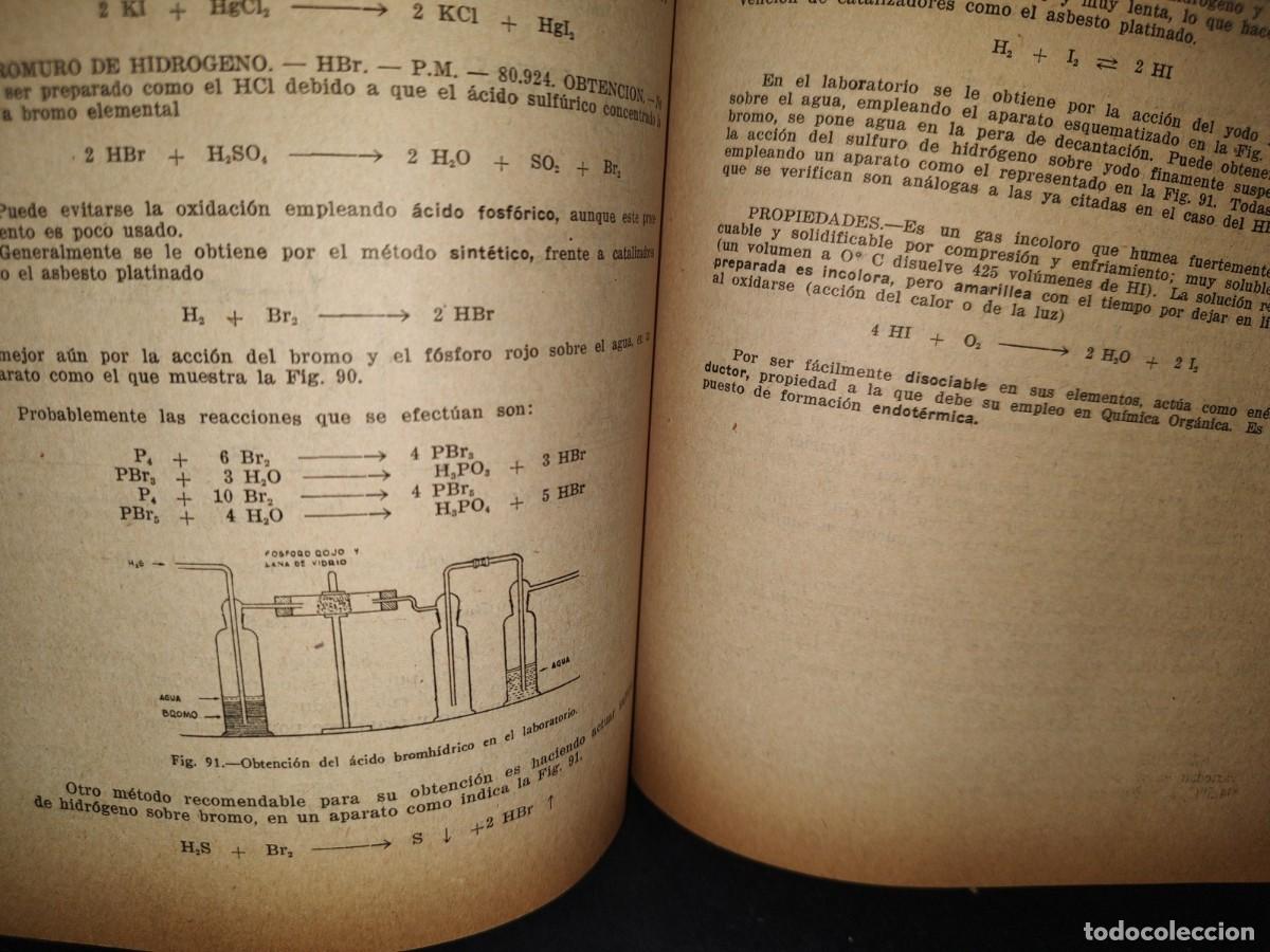 Libros de segunda mano de ciencias: 79- QU&Iacute;MICA GENERAL ELEMENTAL - MANUEL DELF&Iacute;N FIGUEROA - 1954 - Foto 11